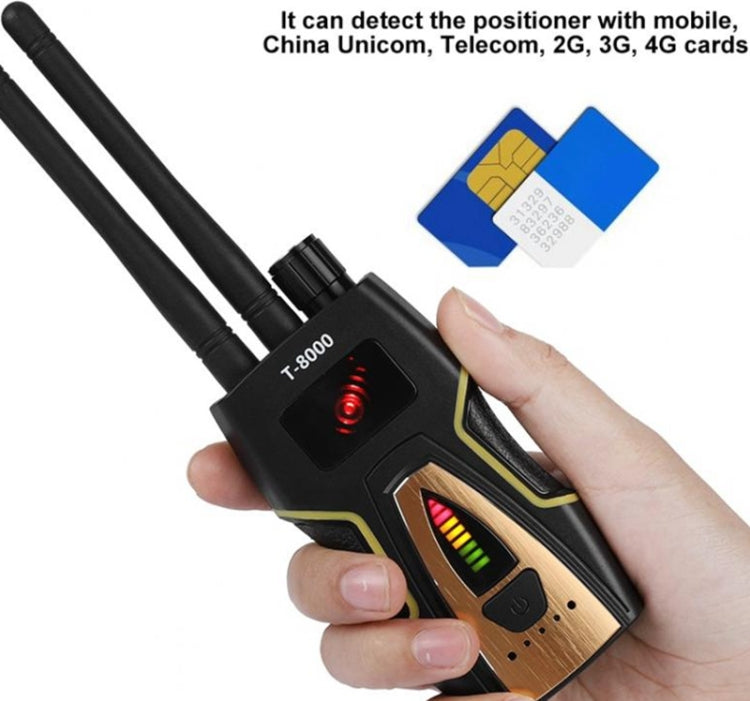 T-8000 RF Signal Detector GSM Audio Finder GPS Scan Detector, T-8000 Silver T-8000 RF Signal Detector GSM Audio Finder GPS Scan Detector, T-8000 Silver